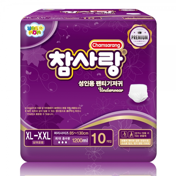 참사랑 팬티형 프리미엄특대 (10px4팩) 1+1/성인용기저귀/요실금팬티
