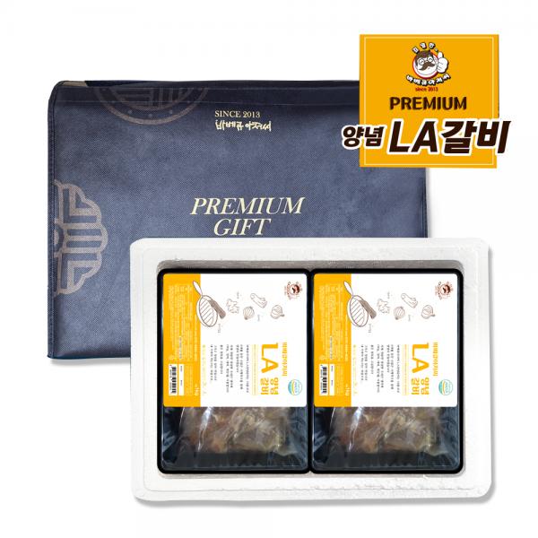 바베큐아저씨 프리미엄 LA양념갈비 1kg x 2팩 초이스등급 명절선물세트