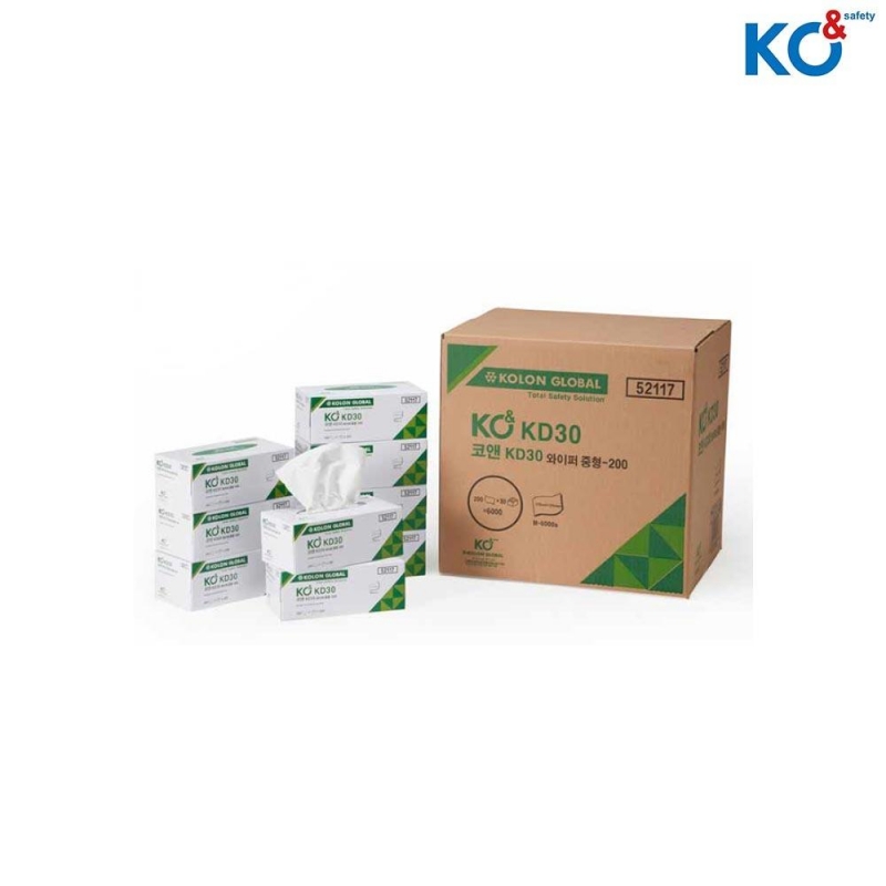 코앤 KD30 화학용 와이퍼 중형 200매 30각 52117