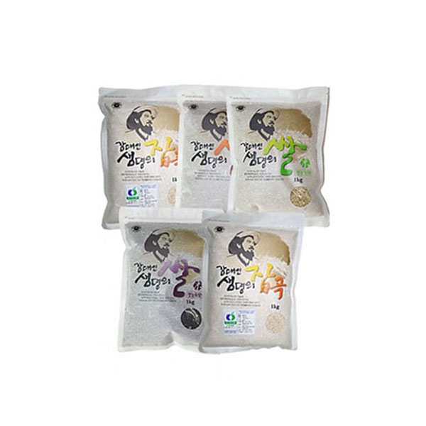 [참다올] 프리미엄 정농잡곡 5종세트(녹미,적미,흑미,찹쌀,현미,각1kg)