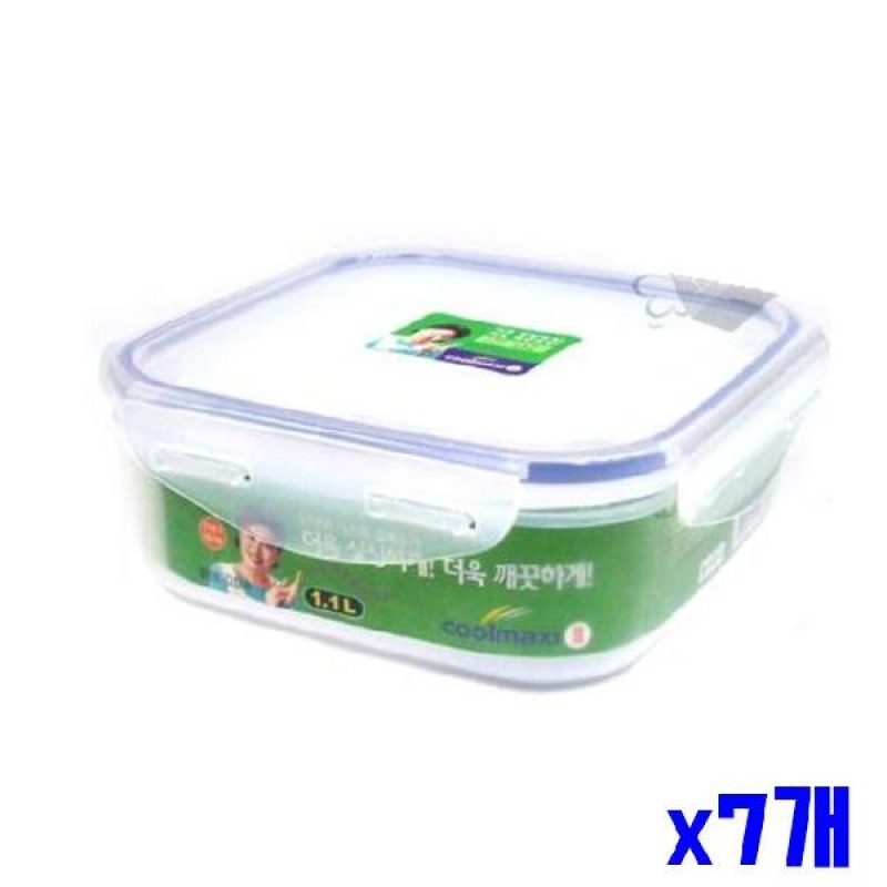 (SM)플라스틱 밀폐용기 1.1L x7개 주방용품 음식보관