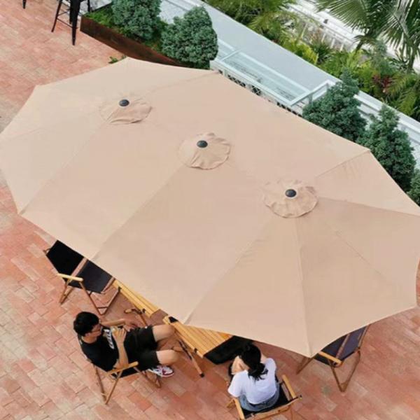 특대형 야외 더블파라솔 캠핑 비치 편의점