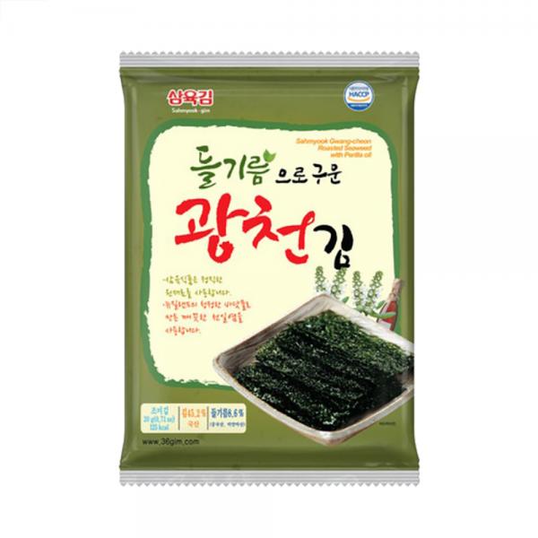 삼육김 들기름으로 구운 광천 전장김 3번들 20g 3봉 10팩