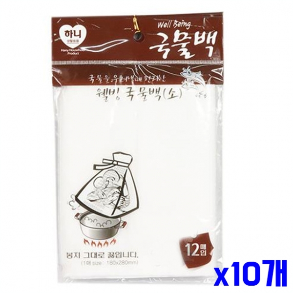 주방잡화 다용도 국물백 소형 12매입 x10개