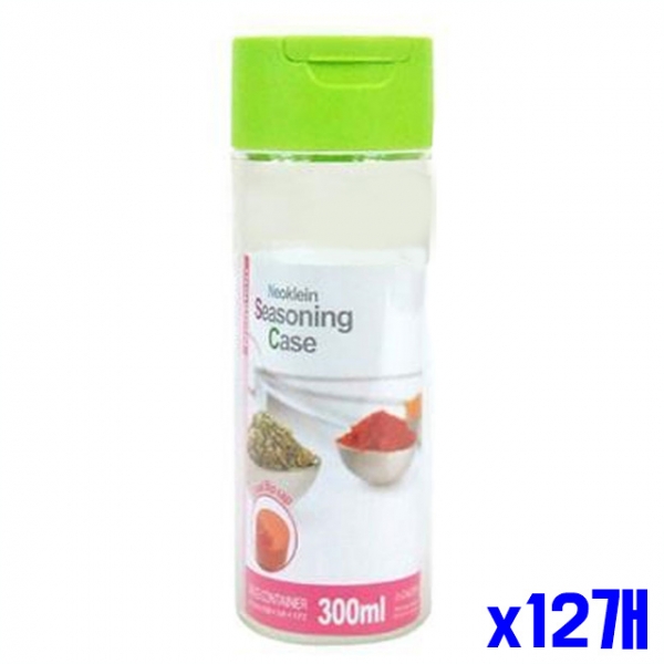 주방정리 플라스틱 조미료통 300ml 중형 x12개